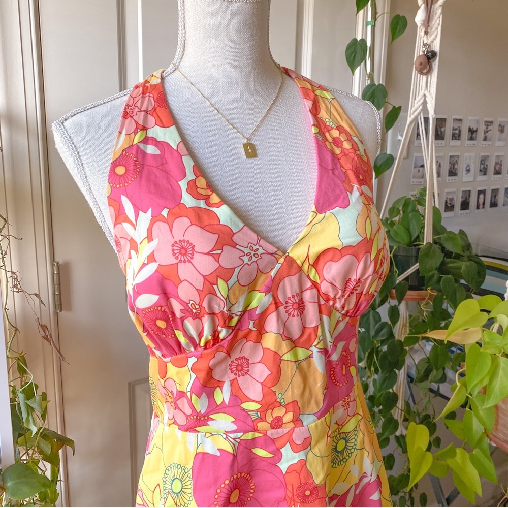 Madison Leigh  - Y2K Floral Halter Backless Dress - Picture 2 of 8